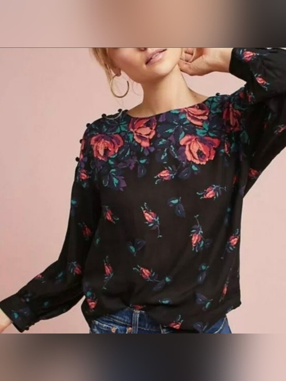 Anthropologie Maeve Gardenia Blouse Size XS